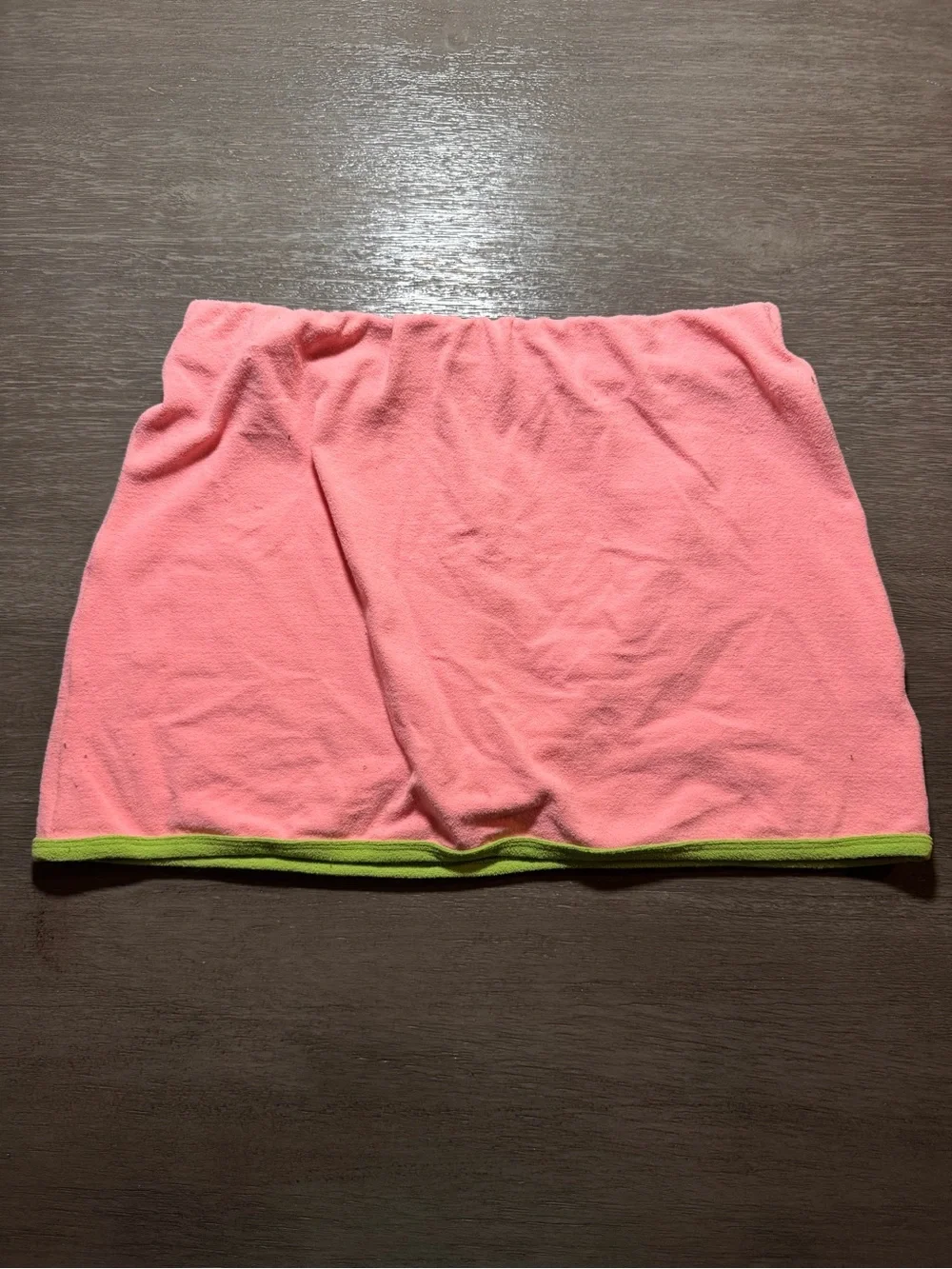 Frankie’s Bikinis Windward Summer Melon Terry Mini Skirt L Swimsuit Cover Up